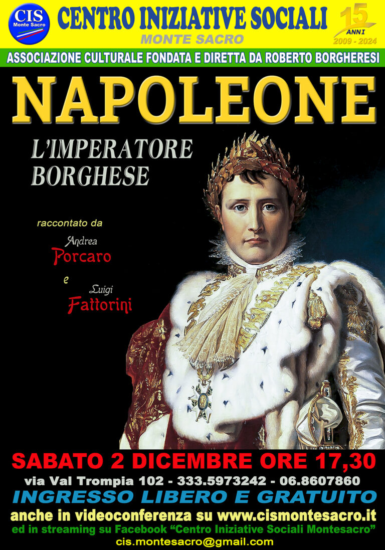NAPOLEONE, l’Imperatore Borghese  Sabato 2 dicembre al CIS Montesacro